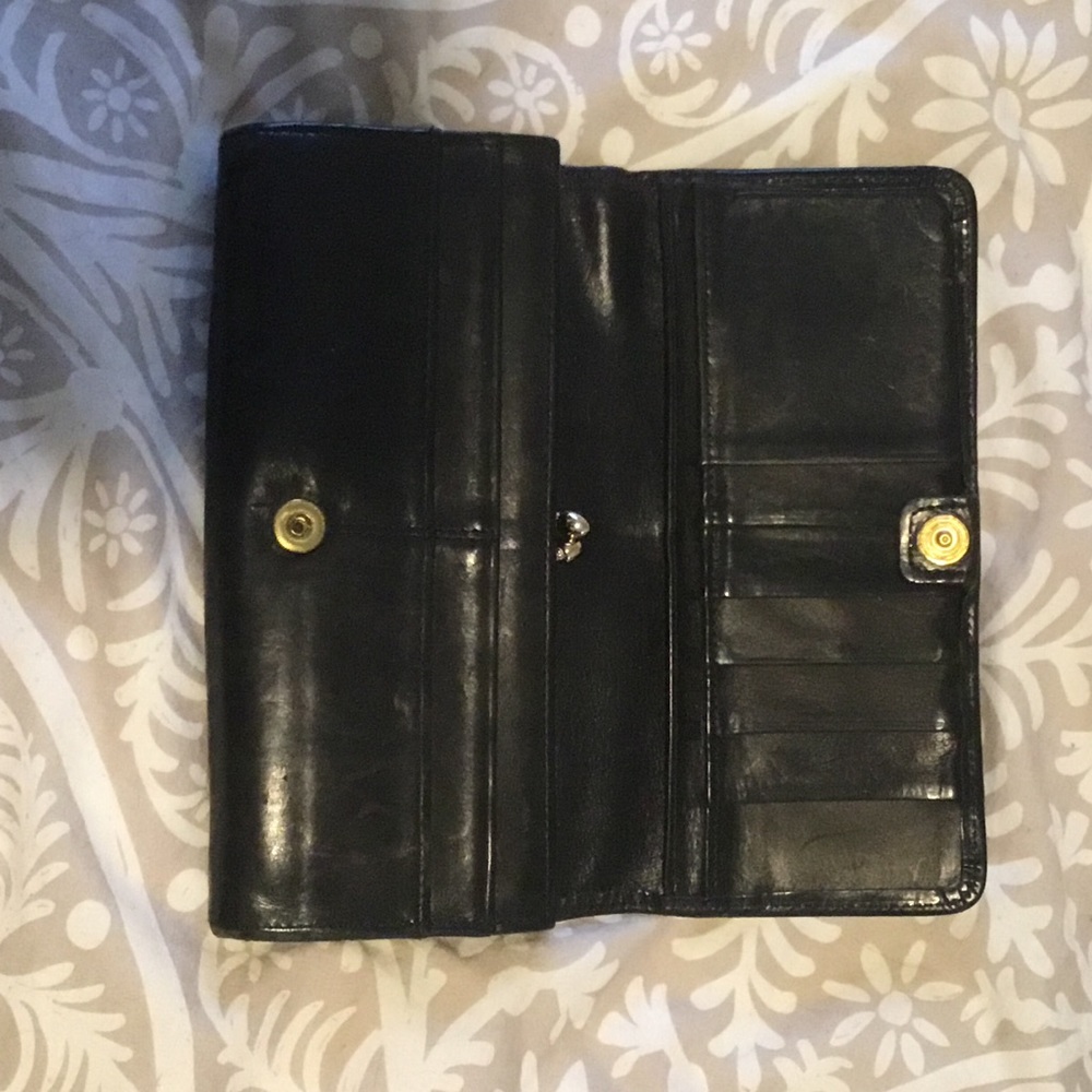 Vintage Coach Black Leather Wallet